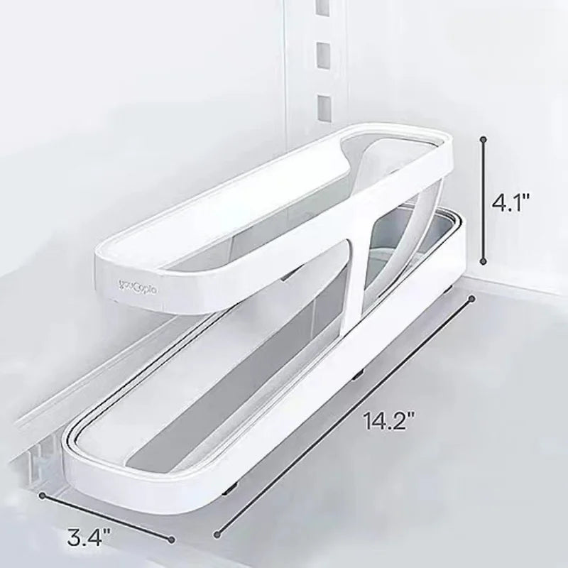 New Refrigerator Egg Rolling Storage Rack Egg Storage Holder Rolldown Egg Dispenser Refrigerator Storage Box