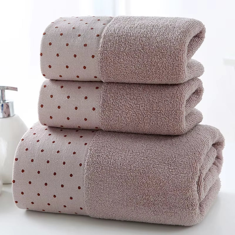 Newest 3Pcs/Set Soft Cotton Hotel Bath Towels for Adults Absorbent Terry Hand Bath Beach Face Sheet Women Towels Set