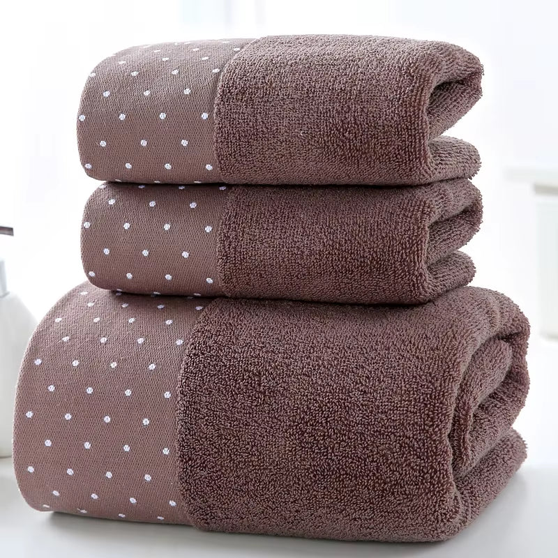 Newest 3Pcs/Set Soft Cotton Hotel Bath Towels for Adults Absorbent Terry Hand Bath Beach Face Sheet Women Towels Set