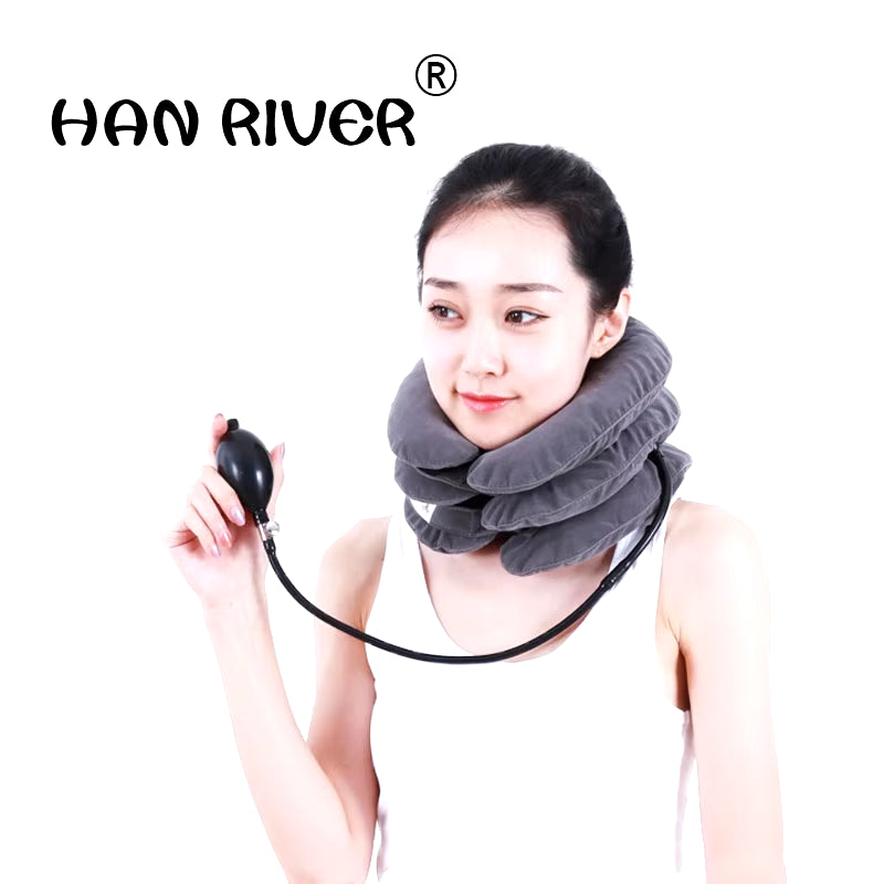 Inflatable Neck Cervical Traction Apparatus Household Correct Neck Collar Physiotherapy Massage Stretch Cervical Spondylosis