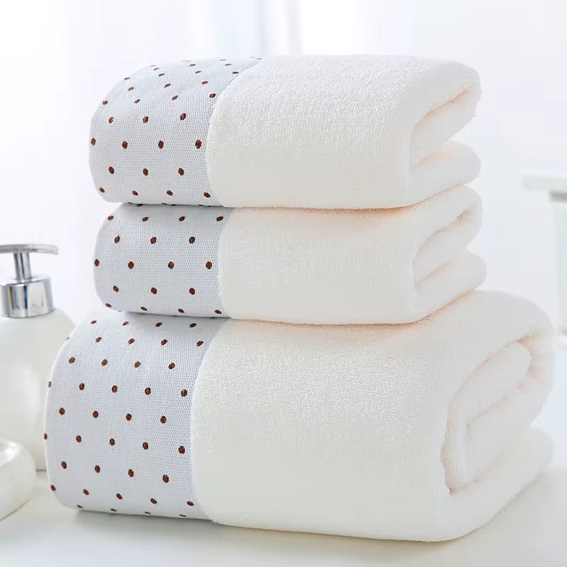 Newest 3Pcs/Set Soft Cotton Hotel Bath Towels for Adults Absorbent Terry Hand Bath Beach Face Sheet Women Towels Set