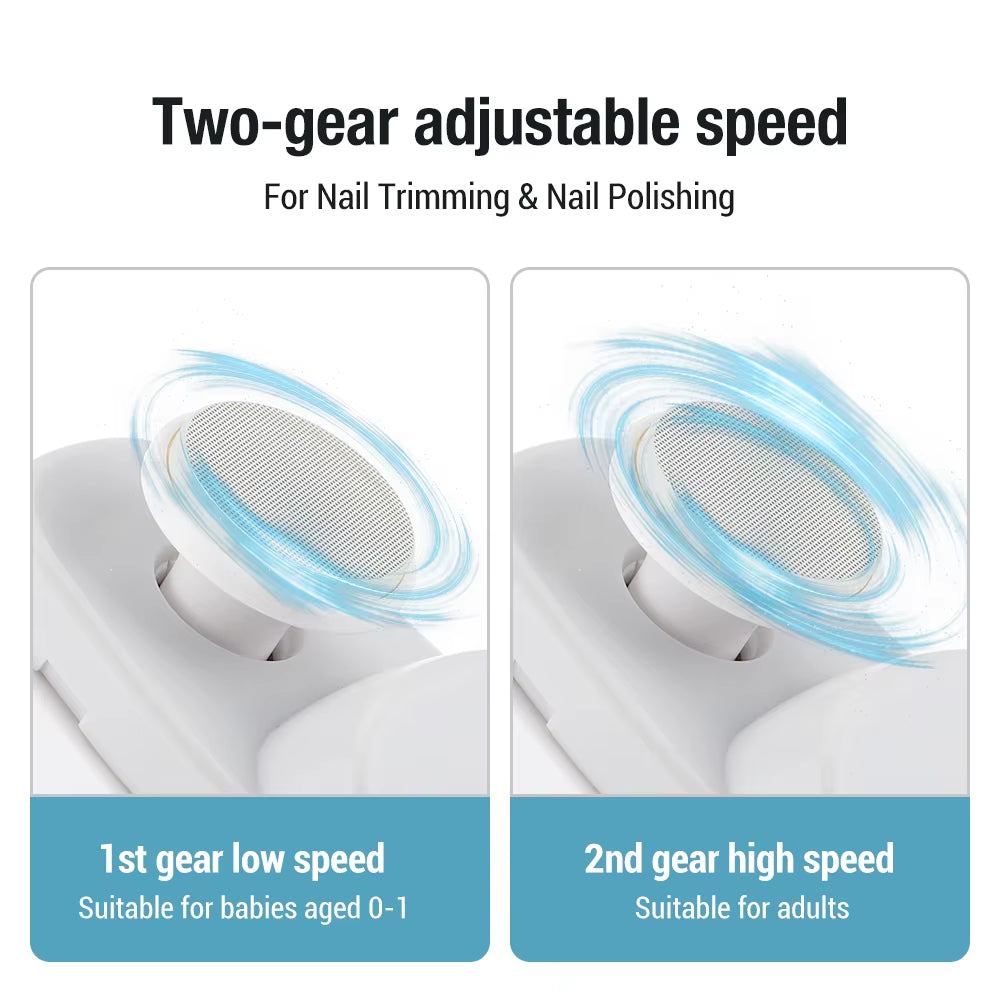 Electric Nail Clipper Grinding and Polishing 2 in 1 Multifunctional Portable Automatic Nail Grinder Electric Manicure Tool